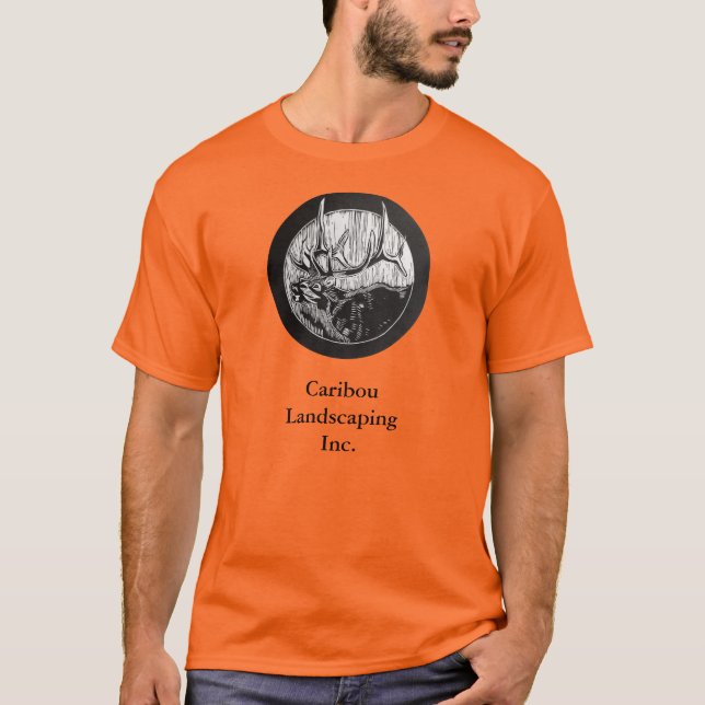 Camiseta Caribou Landscaping Inc - Ame a sua paisagem (Frente)