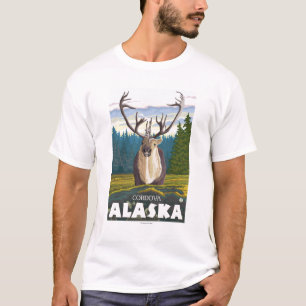 Camiseta Caribu no selvagem - Cordova, Alaska
