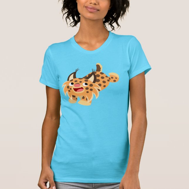 Camiseta Caricatura Bestial Bobcat Women T-Shirt (Frente)