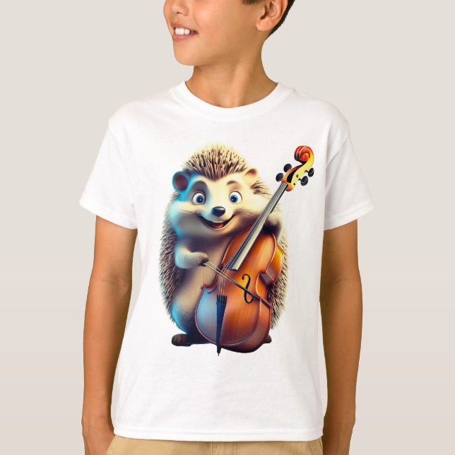 Camiseta Caricatura, Cartoon, Ilustração Um musical (Frente)