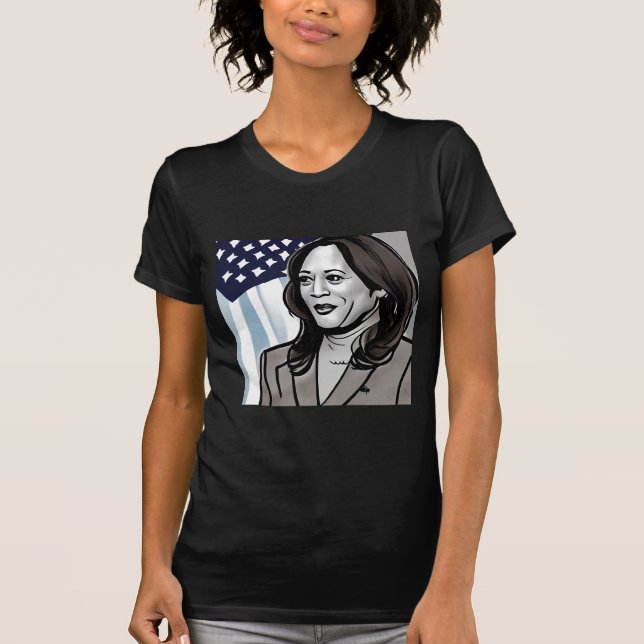Camiseta Caricatura da Política de Kamala Harris (Frente)