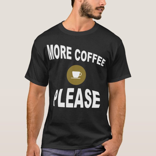 Camiseta Caricatura de café café (Frente)