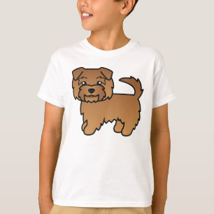 Camiseta Caricatura de Cão Vermelho Norfolk Terrier