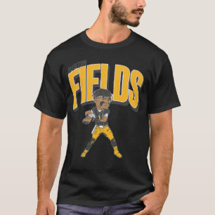 Camiseta Caricatura de Justin Fields em Pittsburgh