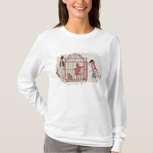 Camiseta Caricatura de Louis XVI em uma gaiola
