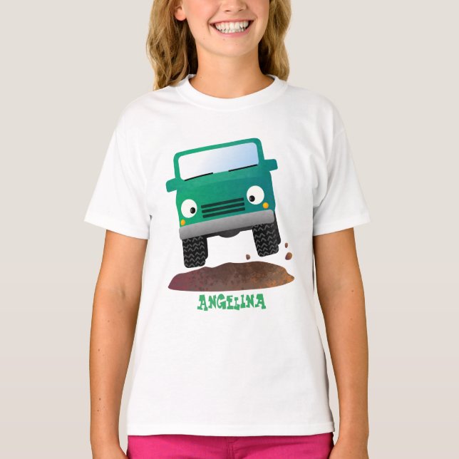 Camiseta Caricatura de veículos todo-o-terreno 4X4 (Frente)
