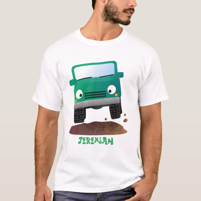 Camiseta Caricatura de veículos todo-o-terreno 4X4 (Frente)