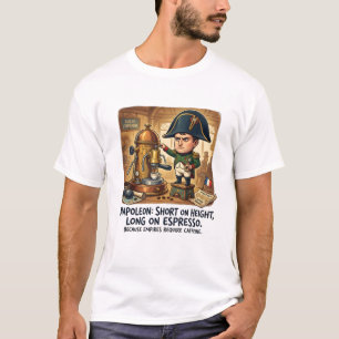 Camiseta Caricatura Divertida do Café Napoleão - Baixinho