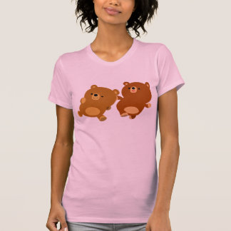 Camiseta Caricatura Entusiasmada Enfrentada