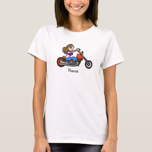 Camiseta Caricatura Fêmea Pintinho T-Shirt (Frente)