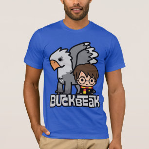 Camiseta Caricatura Harry Potter e Buckbeak