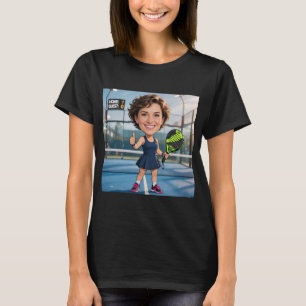 Camiseta Caricatura Personalizada de Remo/Pickleball