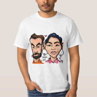 Camiseta caricatural