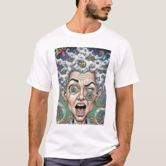 Camiseta Caricatural de Expressão Louca - Exclusiv