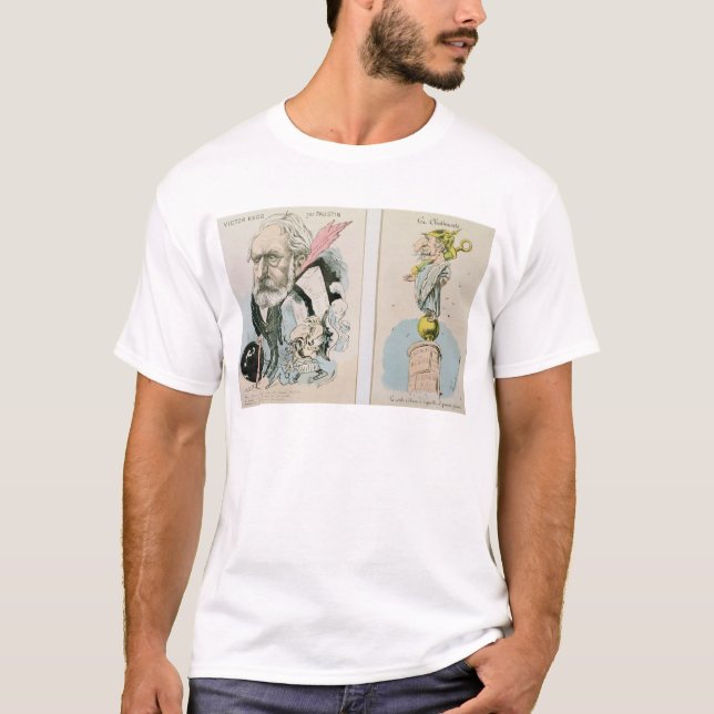 Camiseta Caricaturas de Victor Hugo e de Napoleon III (Frente)