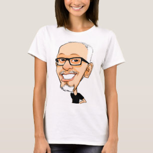 Camiseta Caricature of a Man with Glasses