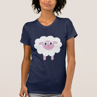 Camiseta Caridade animal dos carneiros bonitos dos desenhos