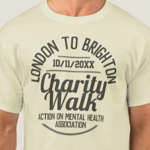 Camiseta Caridade Caminhada ou Outro T-Shirt de Eventos