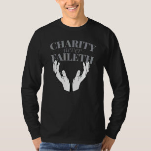 Camiseta Caridade Nunca Falha - Citações da Sociedade de So