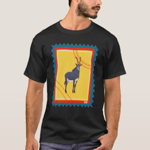 Camiseta Carimbo Carimbo Selvagem Animal Africano Antílope