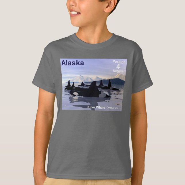 Camiseta Carimbo de Baleias Killer do Alaska (Frente)