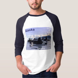 Camiseta Carimbo de Baleias Killer do Alaska