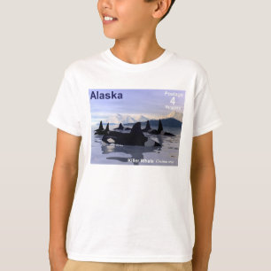 Camiseta Carimbo de Baleias Killer do Alaska