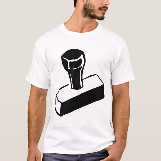 Camiseta Carimbo De Borracha Mens T-Shirt (Frente)