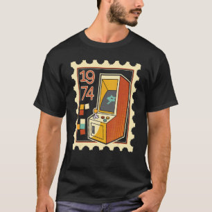 Camiseta Carimbo De Carimbo Com Computador De Jogo 1974