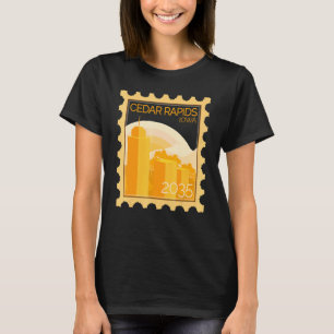 Camiseta Carimbo De Carimbo Com Pôr Do Sol Em Cedar Rapids
