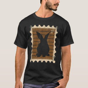 Camiseta Carimbo De Cartaz Com Coelhos Coelhinhos