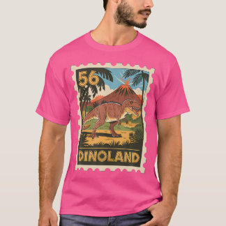 Camiseta Carimbo De Design Do Dinossauro Com T-Re