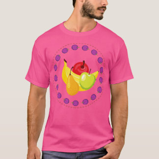 Camiseta Carimbo de Fruta de Corte