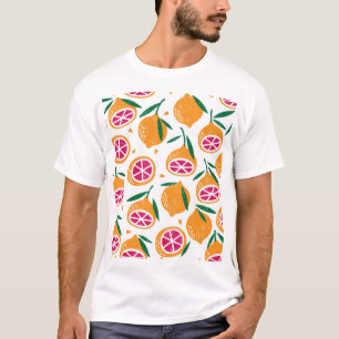 Camiseta Carimbo de fruta Texturizado Padrão Sem Costura