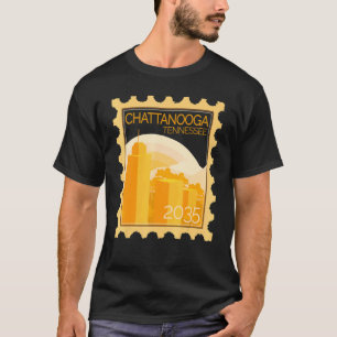 Camiseta Carimbo De Posto Com Pôr Do Sol Em Chattanooga