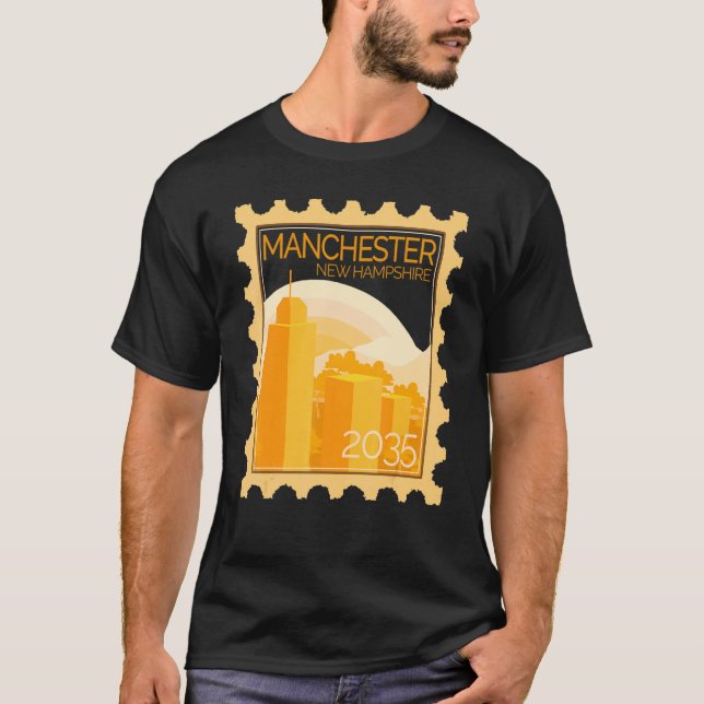 Camiseta Carimbo De Posto Com Sunset Em Manchester (Frente)