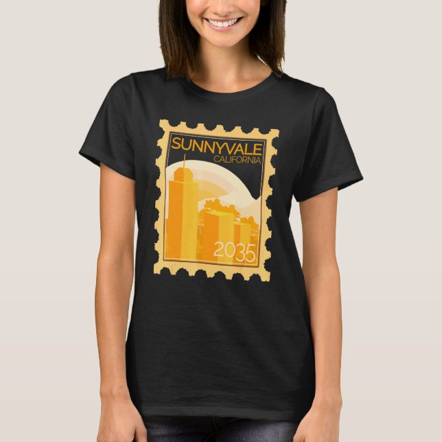 Camiseta Carimbo De Posto Com Sunset Em Sunnyvale (Frente)