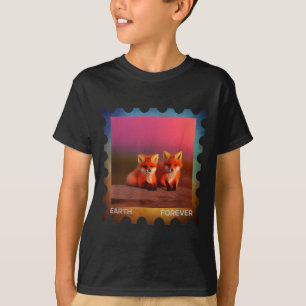 Camiseta Carimbo de Proteção Ambiental da Terra para sempre
