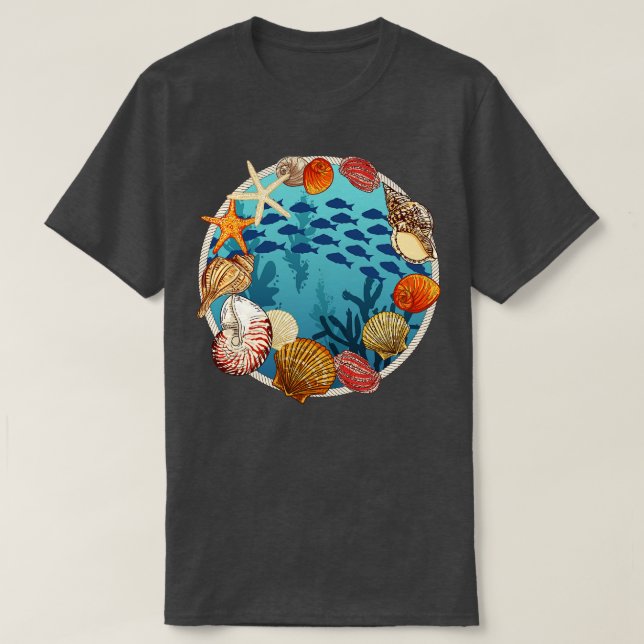 Camiseta Carimbo de Seashell (Frente do Design)