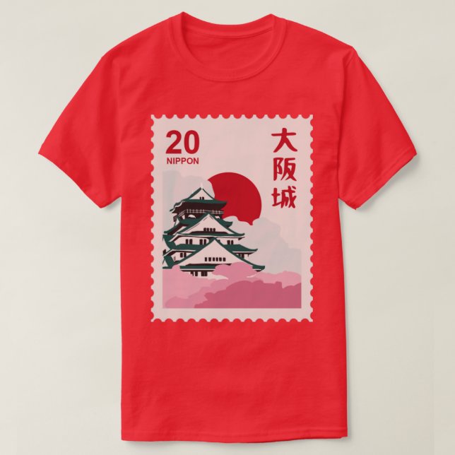 Camiseta Carimbo do Templo do Japão (Frente do Design)