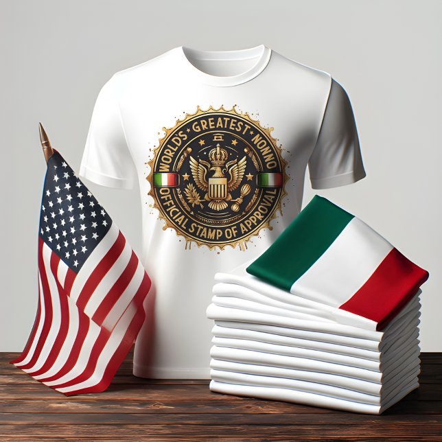 Camiseta Carimbo Oficial Maior do Mundo (World’s Greatest Nonno Official Stamp of Approval T-Shirt )