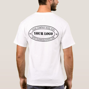 Camiseta Carimbo Personalizado da Empresa de Logotipo Comer