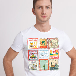 Camiseta Carimbo postal Vintage Country
