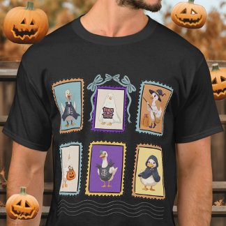 Camiseta Carimbo Retro de Ganso das Halloween