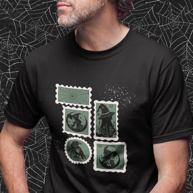 Camiseta Carimbos com Símbolos do Halloween (This item is for display purposes only to illustrate the design element.)