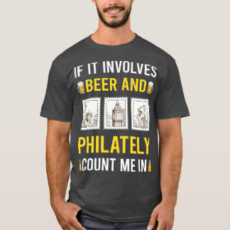 Camiseta Carimbos De Carimbo De Cerveja E Filatelia