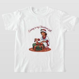 Camiseta Caring is my Christmas Gift Nurse