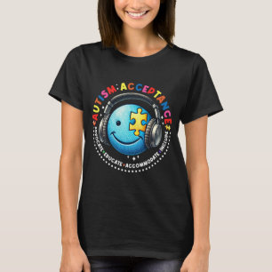 Camiseta carinha sorridente de aceitação do autismo 