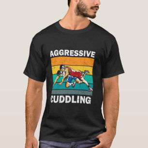 Camiseta Carinho Agressivo Vintage Luta Livre Retrô Engraça