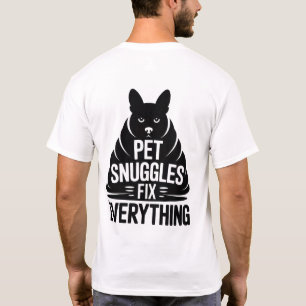 Camiseta Carinhos de Animais de Estimação Corrigem Tudo - R